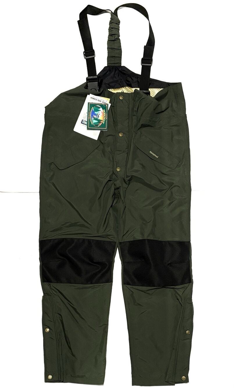 Vintage Hodgman Waterproof Finlandia Field Bib Pants Horcotex 2000 Mens L NWT